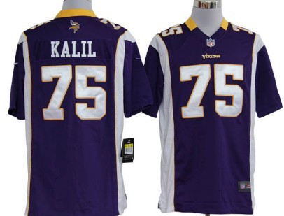 Minnesota Vikings 75 Matt Kalil Purple Game Jersey